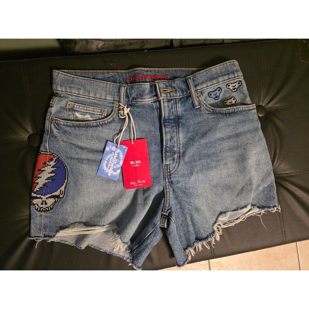Lucky Brand x Grateful Dead 90s Midi Shorts Women's Size 10/30 NWT